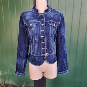 Women Jean Jacket (White Black House Market)